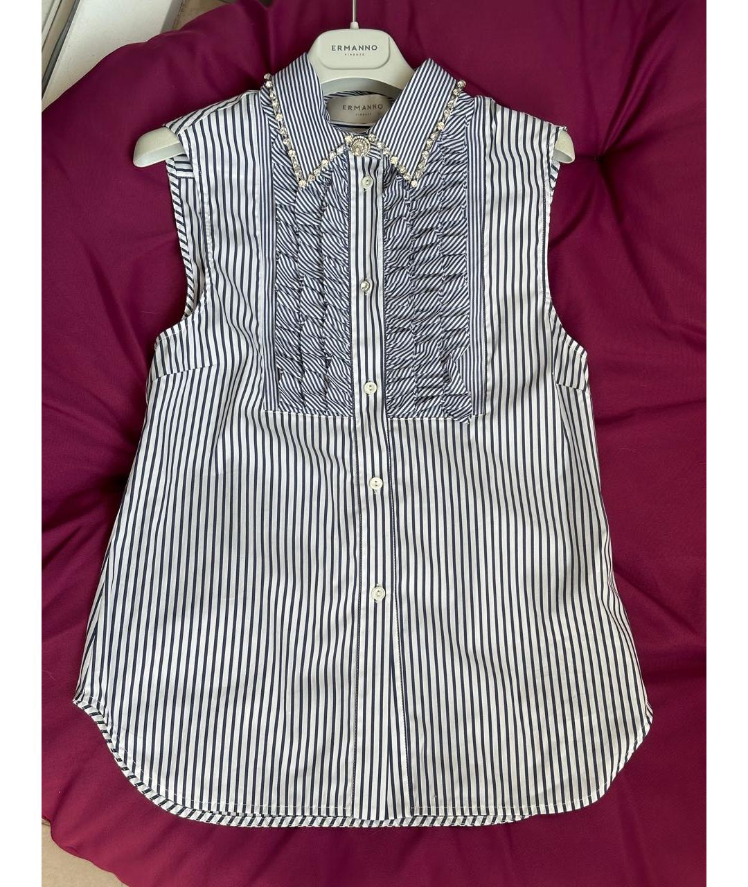 ERMANNO FIRENZE Белая хлопковая рубашка, фото 6