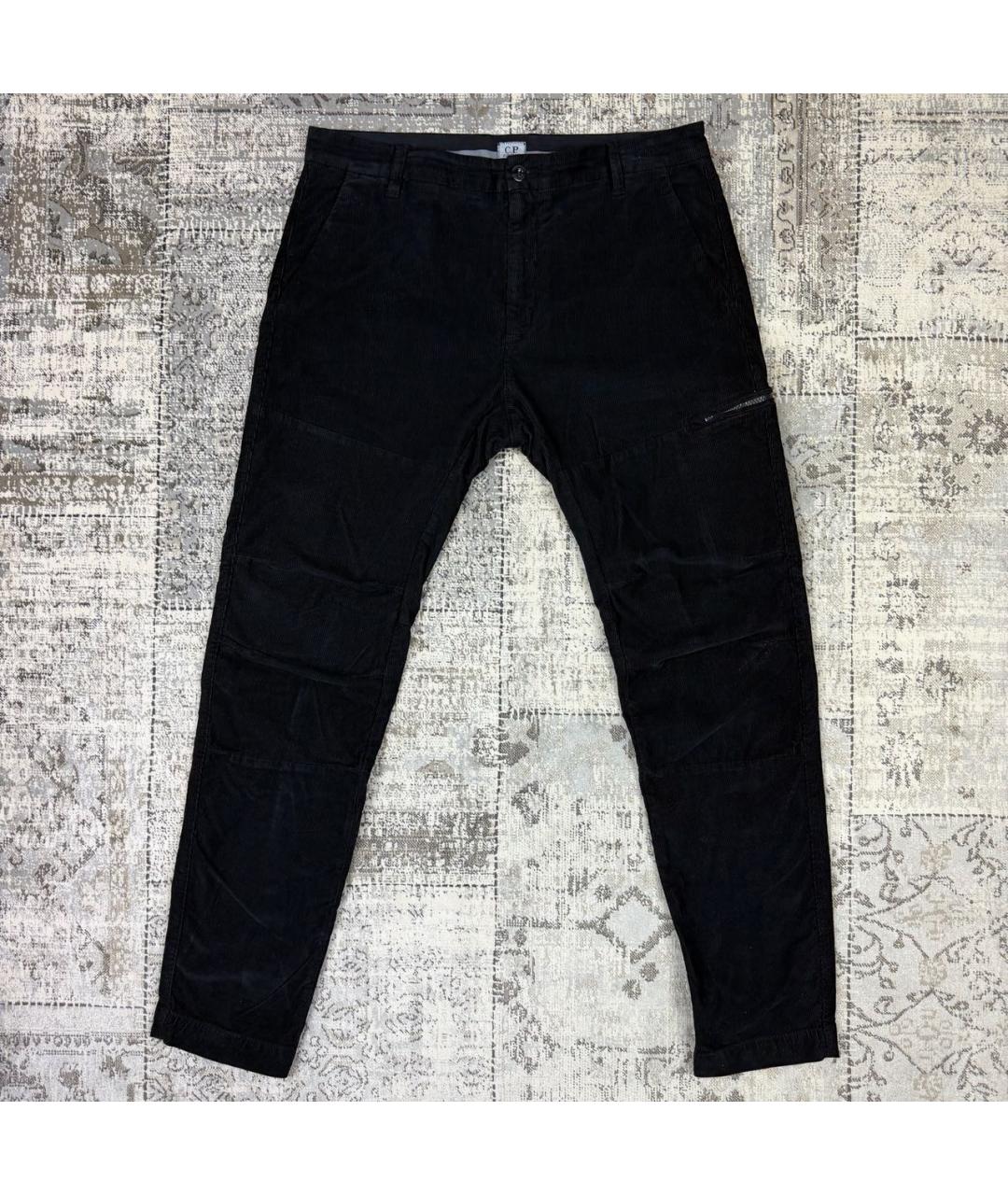 CP COMPANY Черные хлопко-эластановые повседневные брюки, фото 7