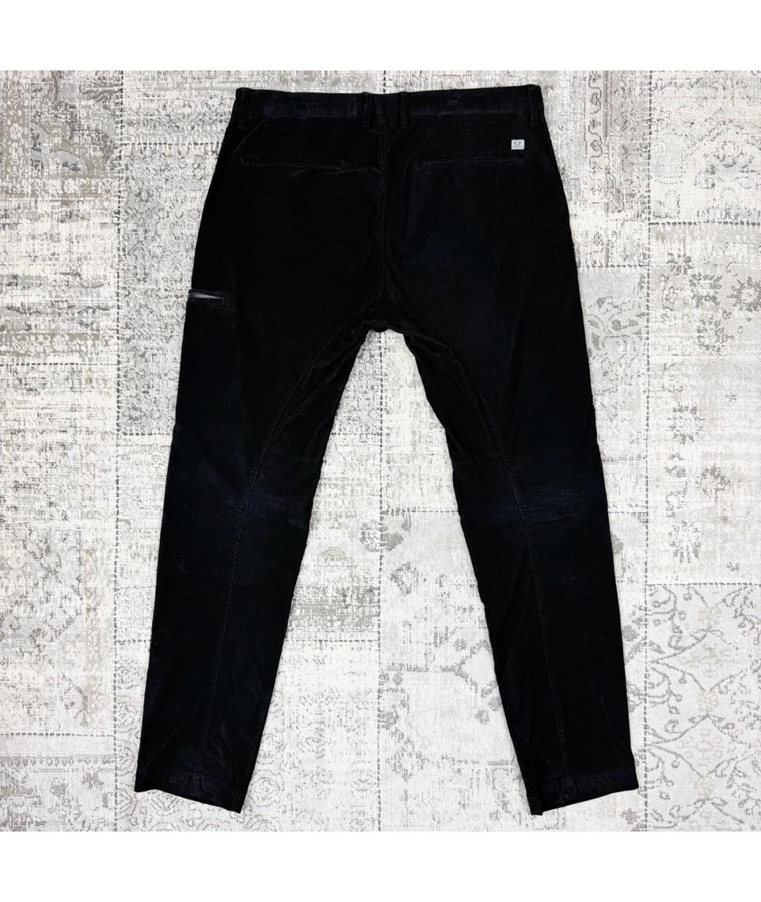 CP COMPANY Черные хлопко-эластановые повседневные брюки, фото 2