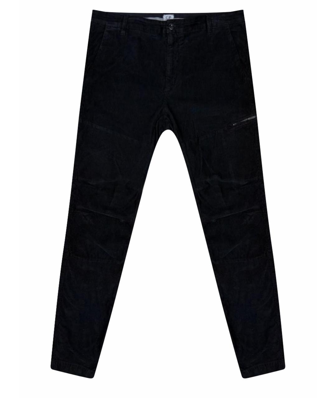 CP COMPANY Черные хлопко-эластановые повседневные брюки, фото 1