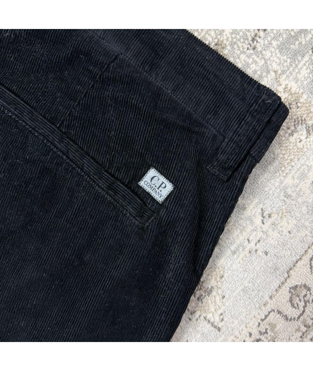 CP COMPANY Черные хлопко-эластановые повседневные брюки, фото 4