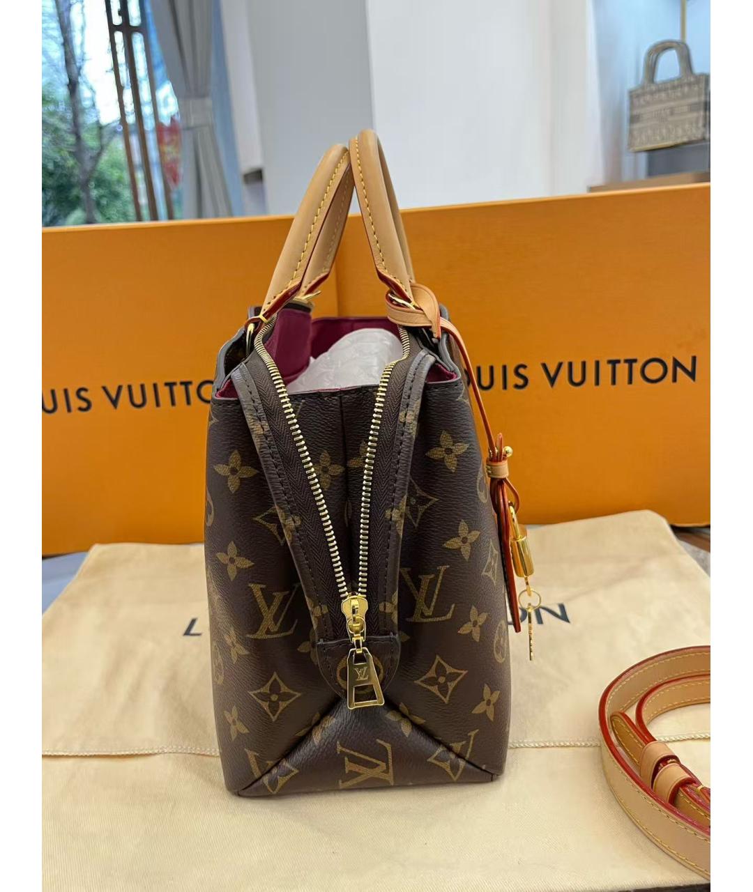 LOUIS VUITTON Коричневая сумка с короткими ручками, фото 3