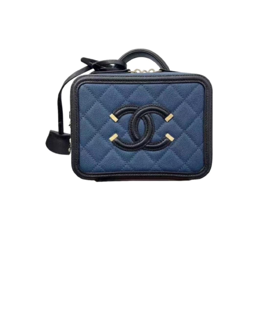 CHANEL Голубая кожаная сумка через плечо, фото 6