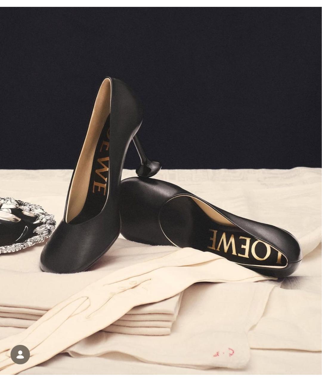 LOEWE Черные кожаные туфли, фото 6