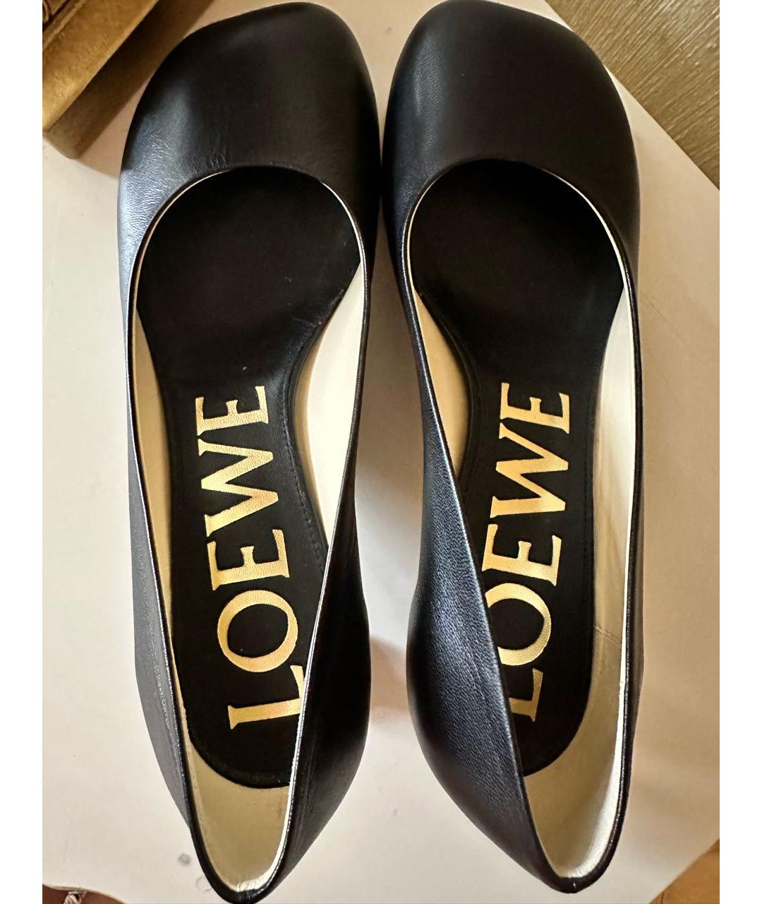 LOEWE Черные кожаные туфли, фото 3