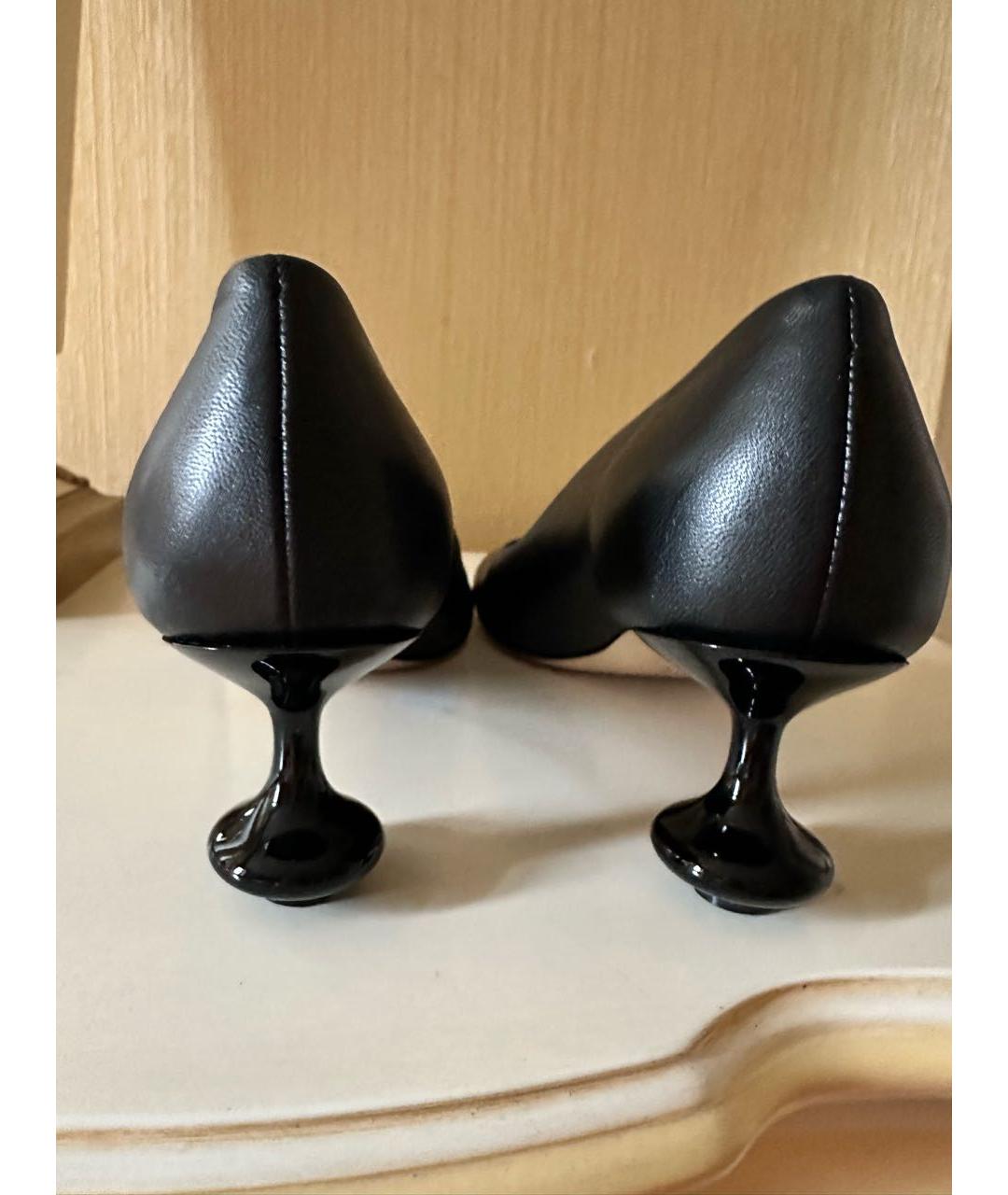 LOEWE Черные кожаные туфли, фото 4