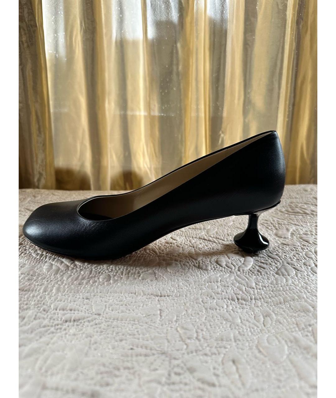 LOEWE Черные кожаные туфли, фото 7