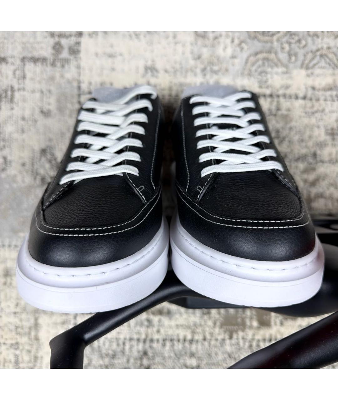 LOUIS VUITTON Черные кожаные кроссовки, фото 2