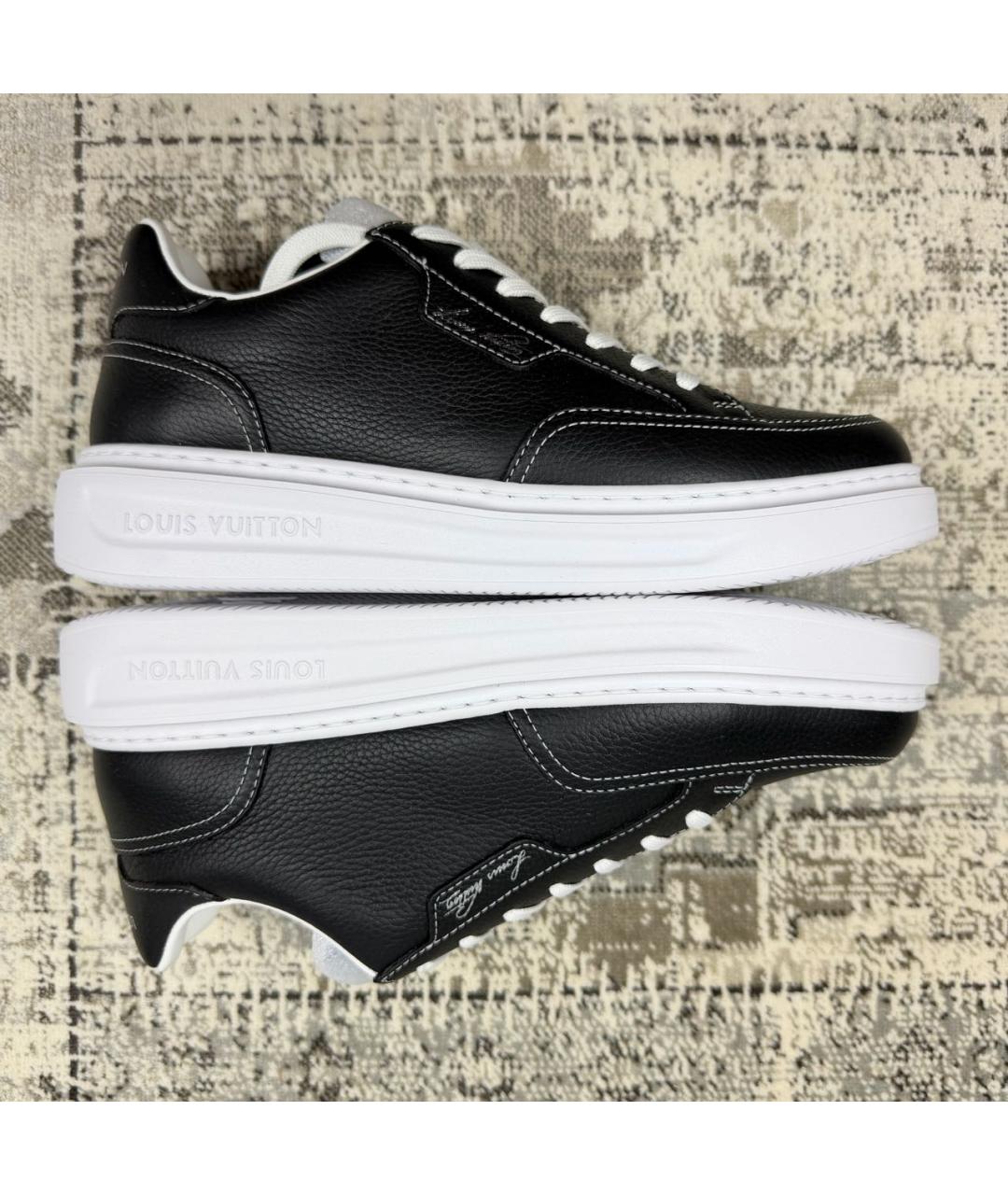 LOUIS VUITTON Черные кожаные кроссовки, фото 9