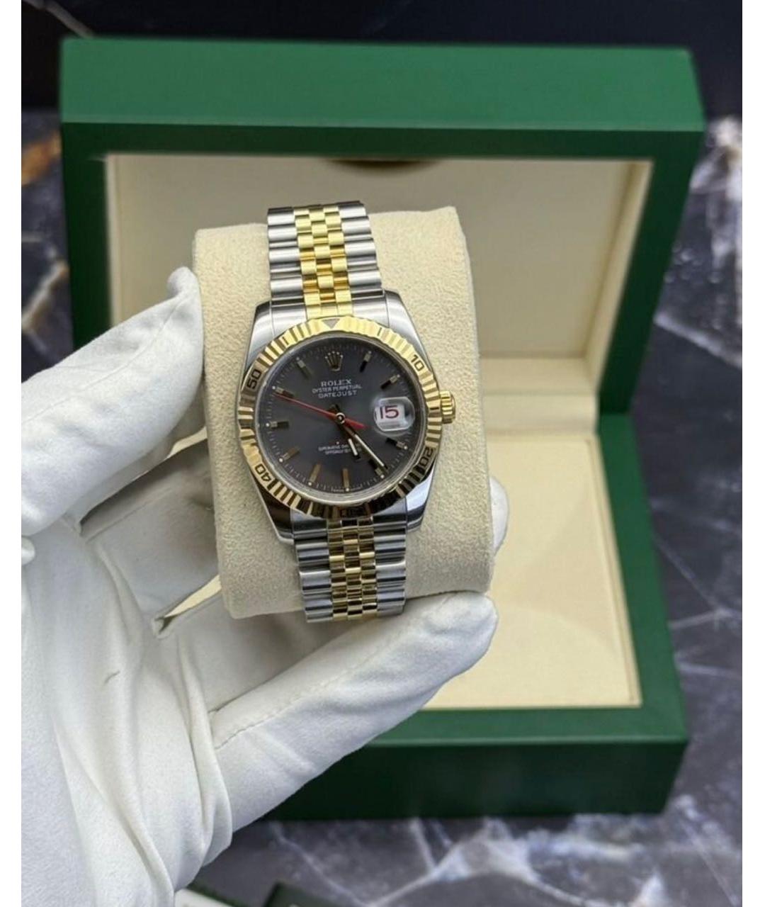 ROLEX Серебряные часы из желтого золота, фото 3
