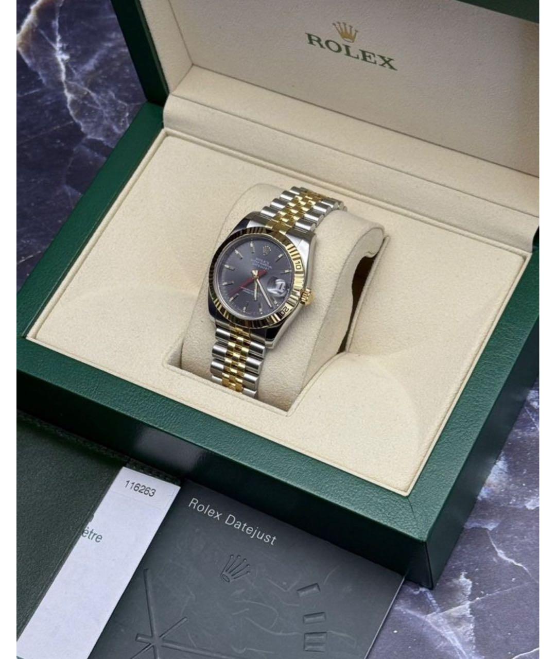 ROLEX Серебряные часы из желтого золота, фото 4