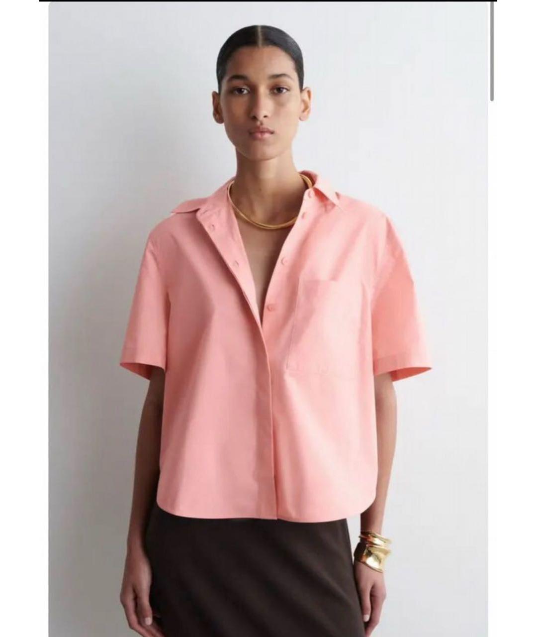 COS Розовая хлопковая рубашка, фото 7