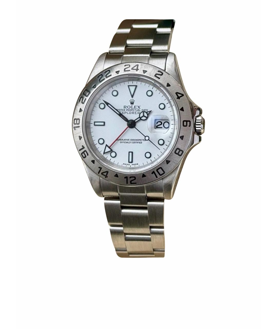 ROLEX Серебряные металлические часы, фото 1