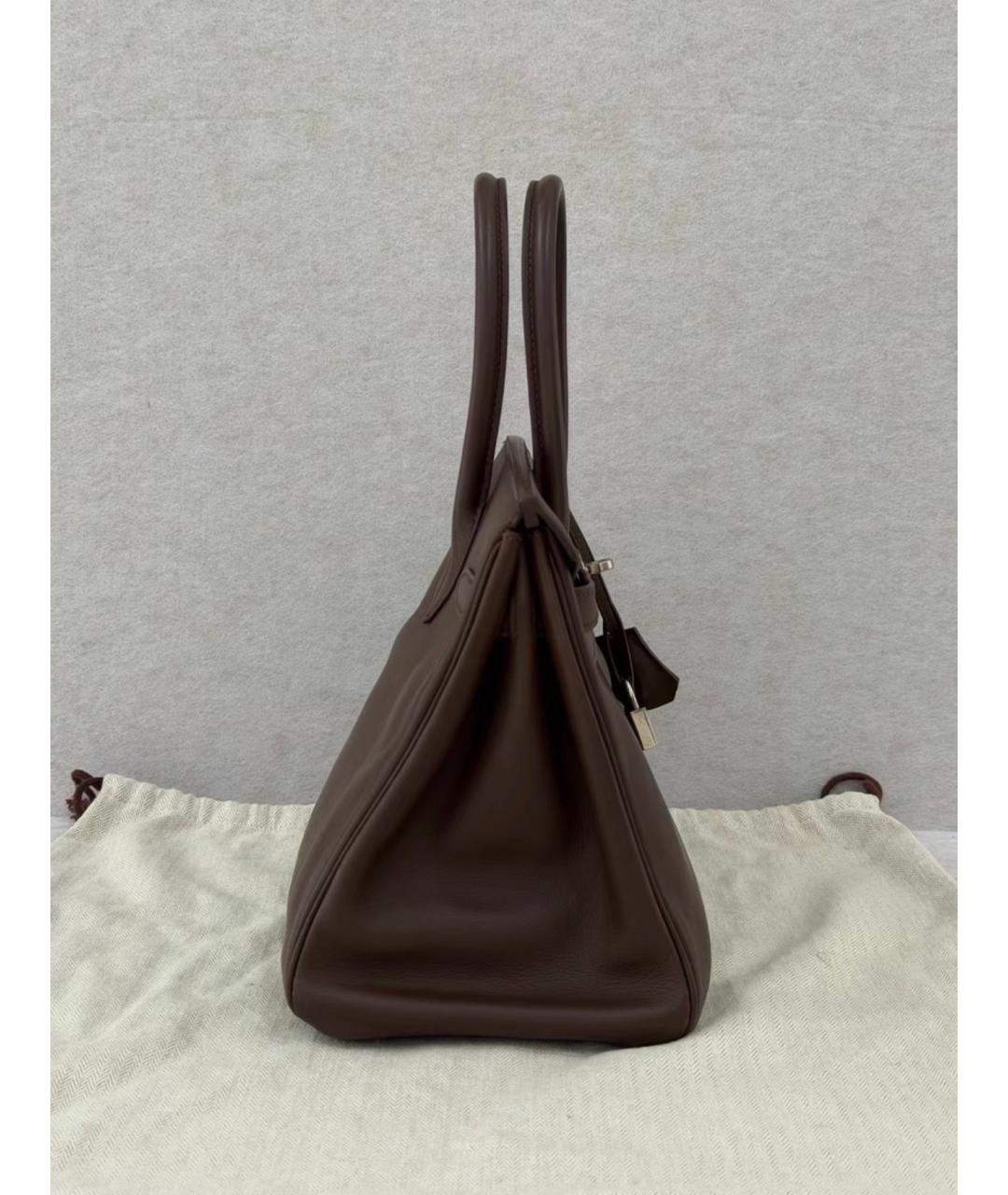 HERMES Кожаная сумка с короткими ручками, фото 4