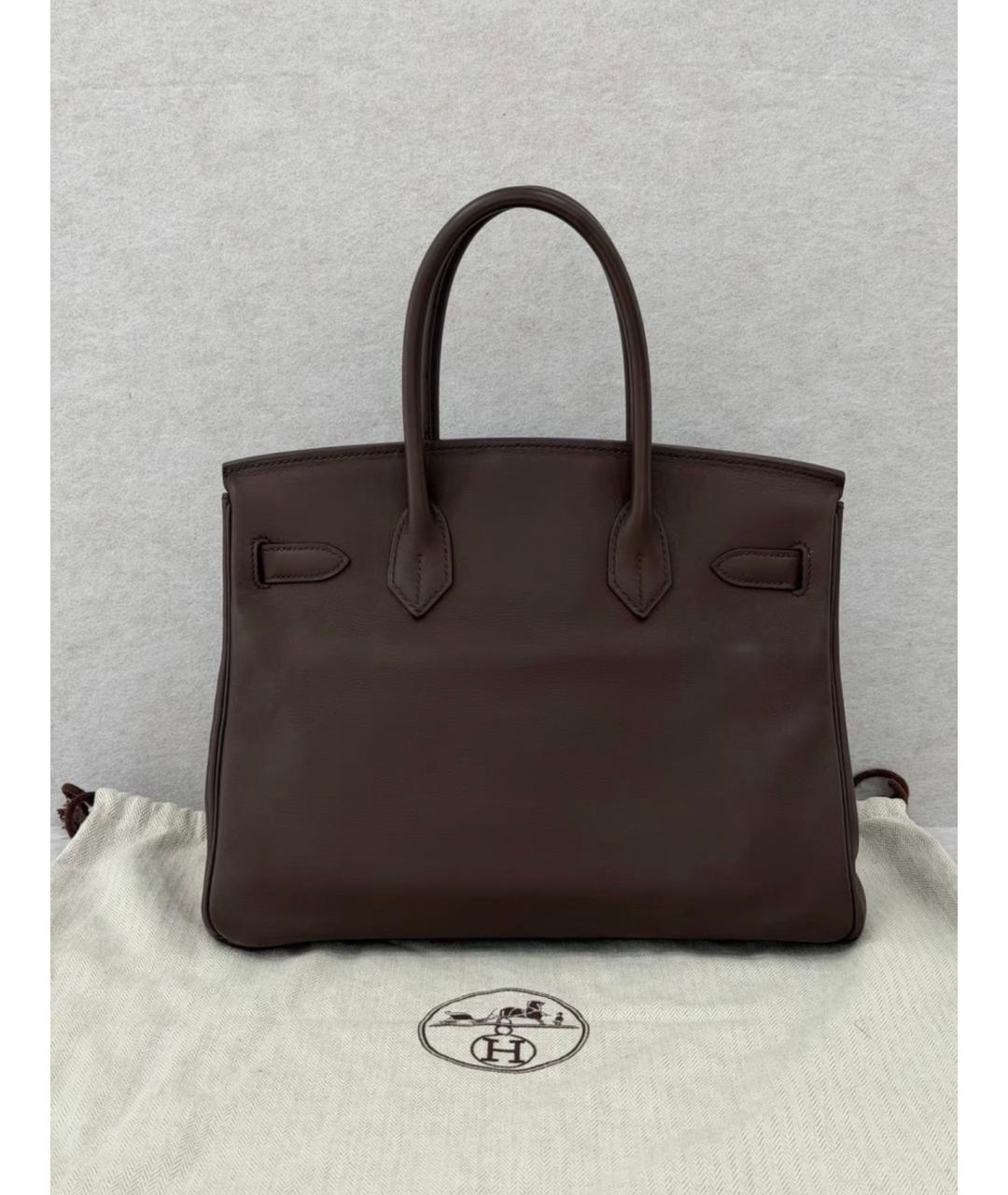 HERMES Кожаная сумка с короткими ручками, фото 3