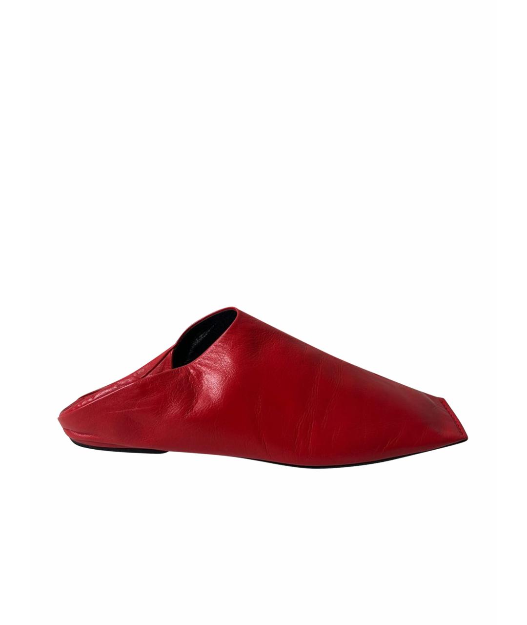 BALENCIAGA Красные мюли, фото 1