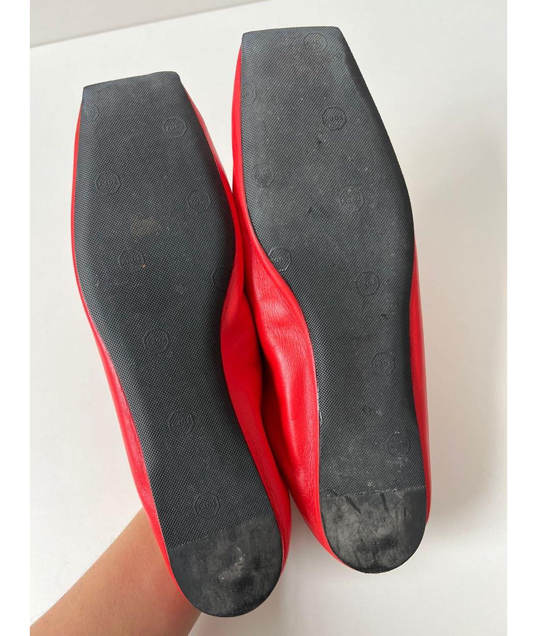 BALENCIAGA Красные мюли, фото 4