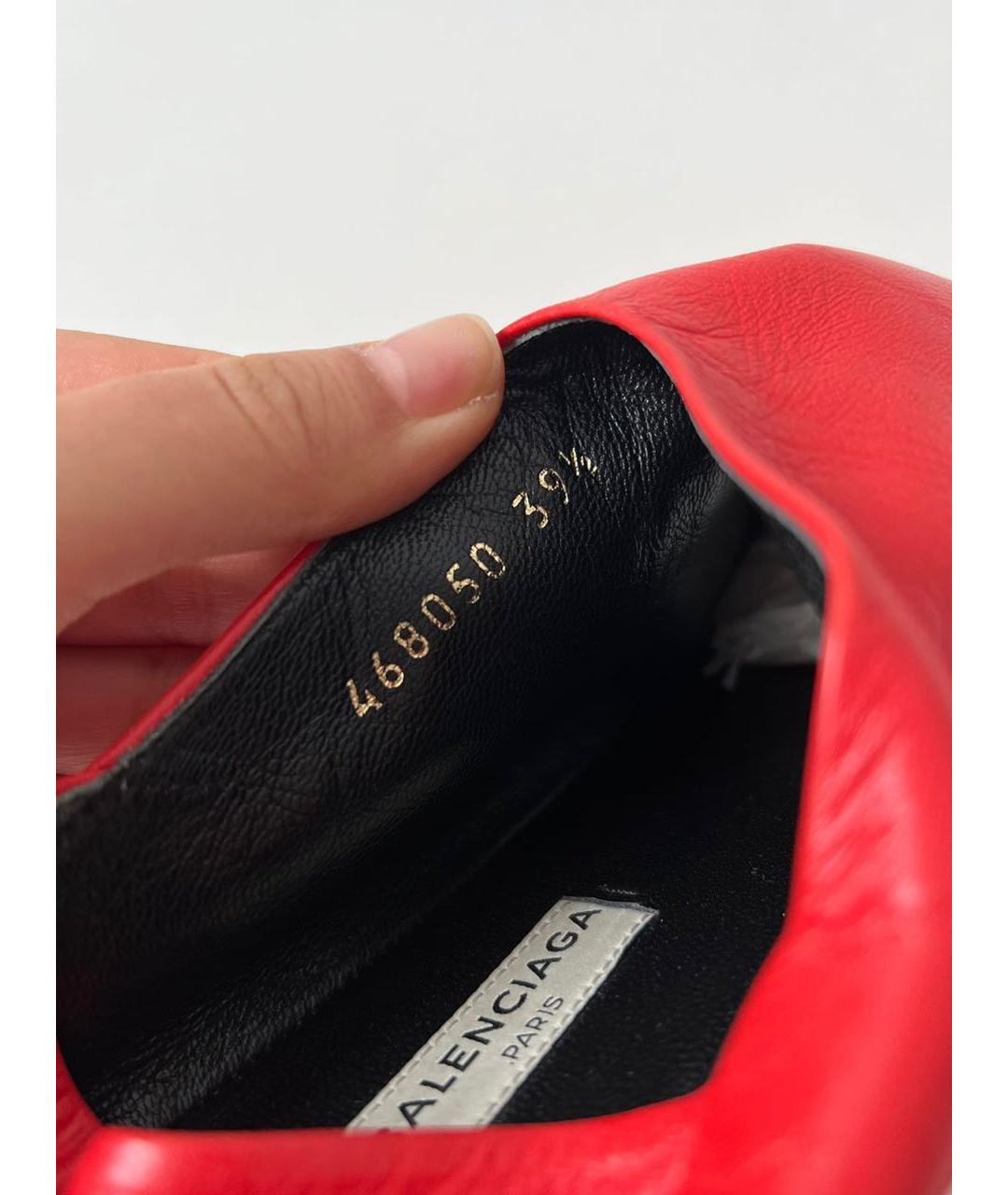 BALENCIAGA Красные мюли, фото 6