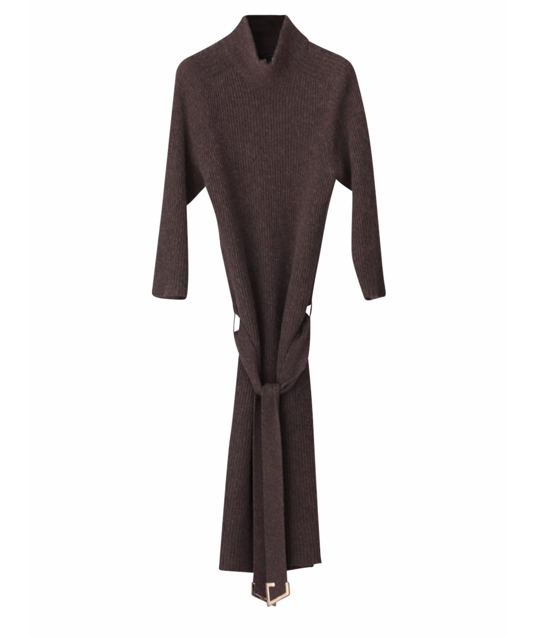 GUCCI Коричневое кашемировое повседневное платье, фото 1