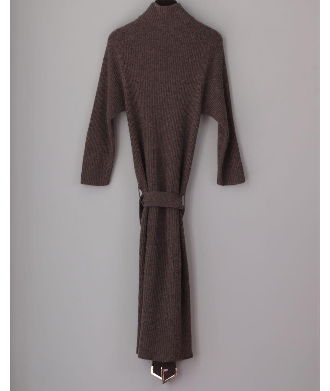 GUCCI Коричневое кашемировое повседневное платье, фото 3