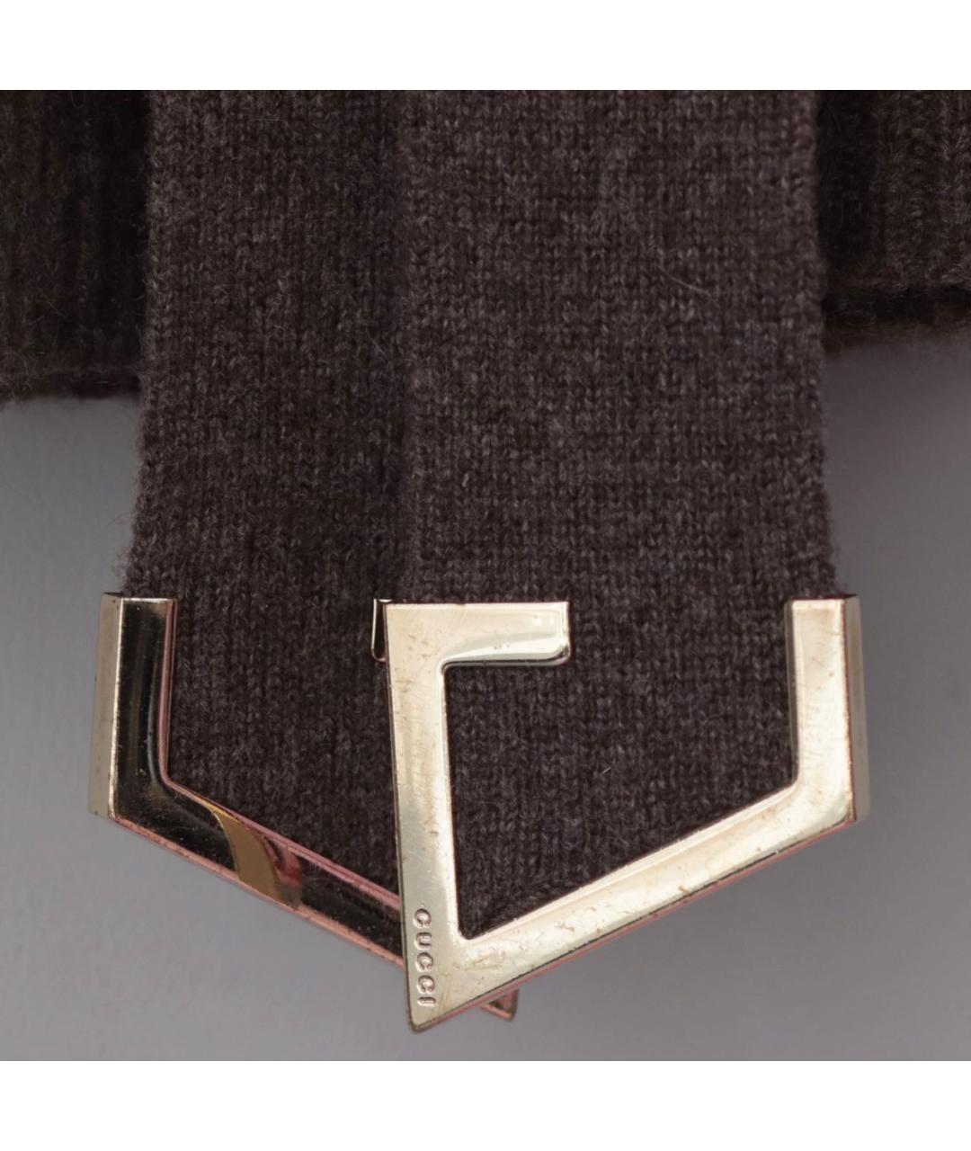 GUCCI Коричневое кашемировое повседневное платье, фото 6