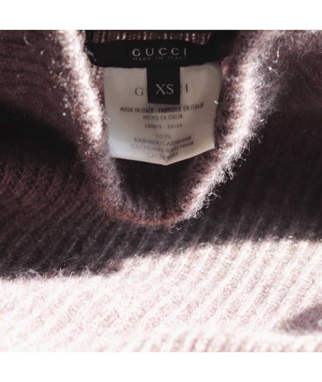 GUCCI Коричневое кашемировое повседневное платье, фото 5