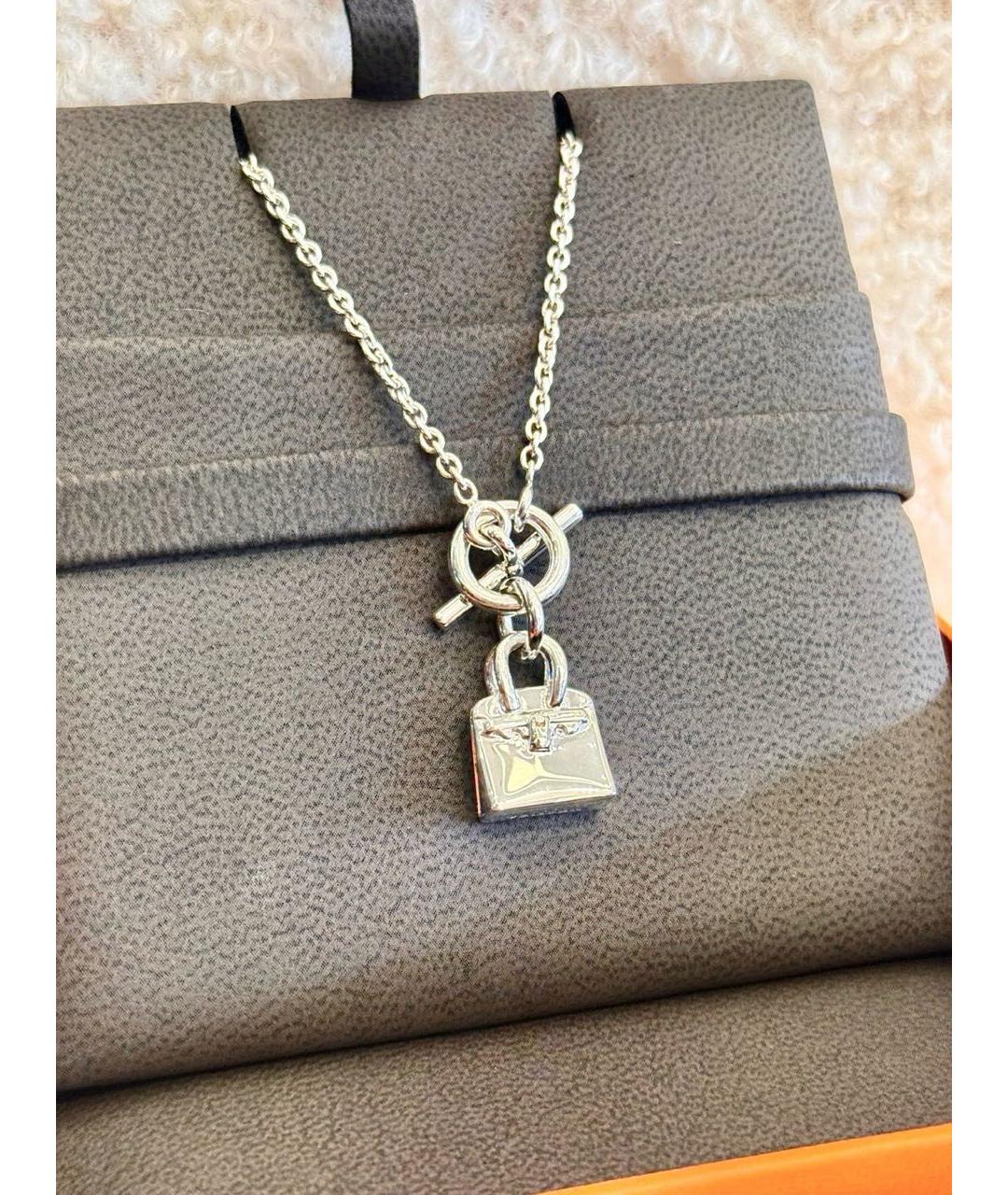 HERMES Серебряная подвеска, фото 6