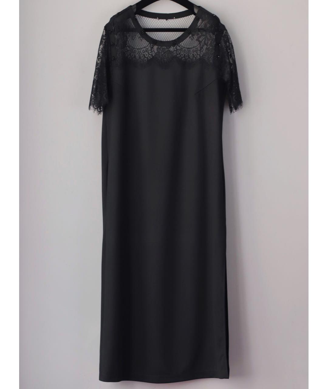 TWIN-SET Черное полиэстеровое коктейльное платье, фото 2