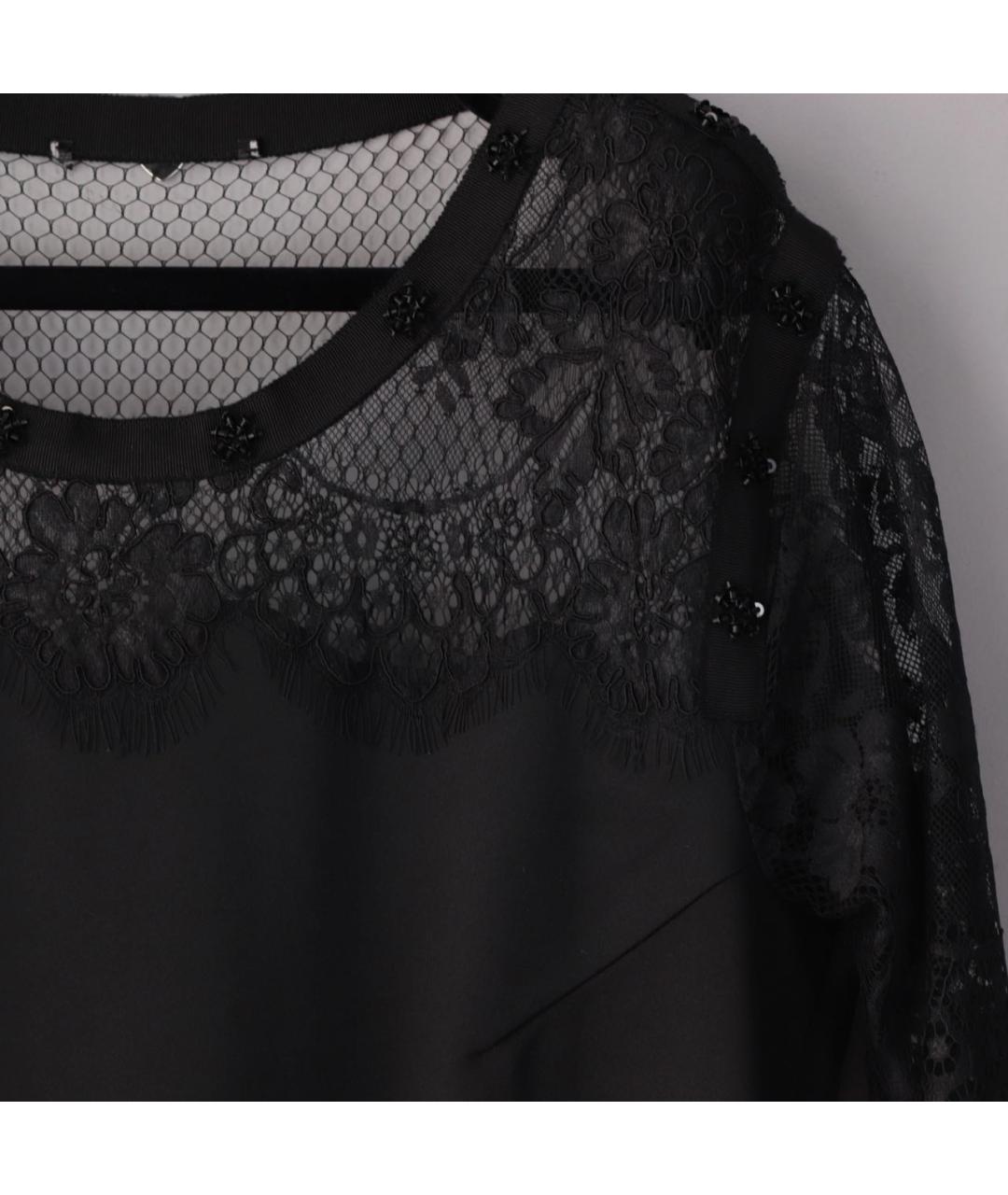 TWIN-SET Черное полиэстеровое коктейльное платье, фото 4