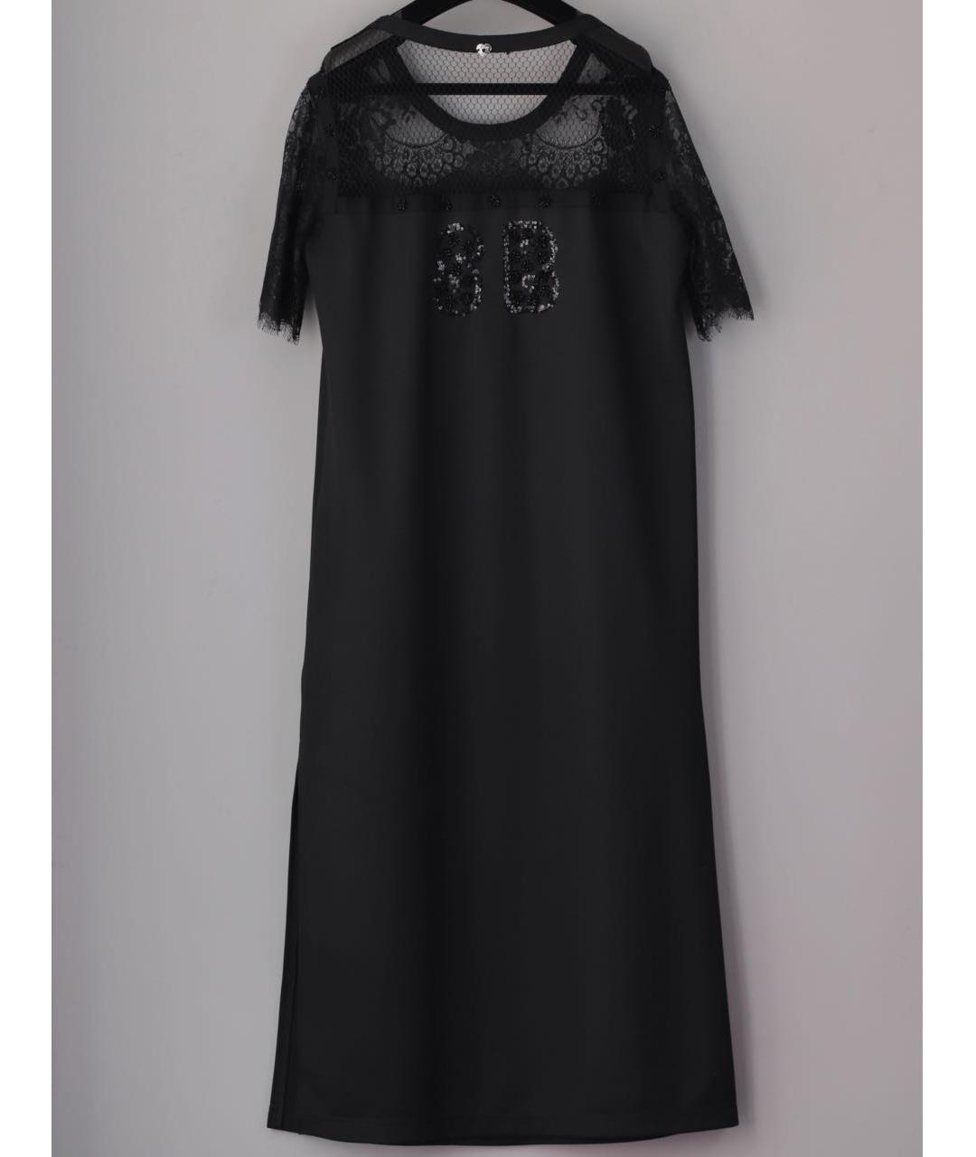 TWIN-SET Черное полиэстеровое коктейльное платье, фото 3