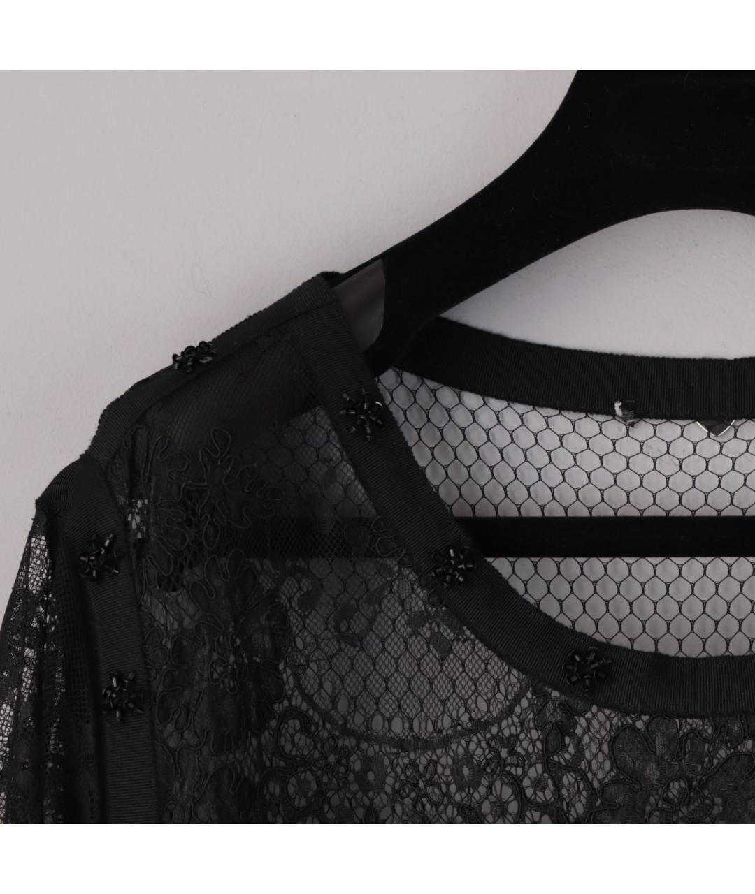 TWIN-SET Черное полиэстеровое коктейльное платье, фото 5