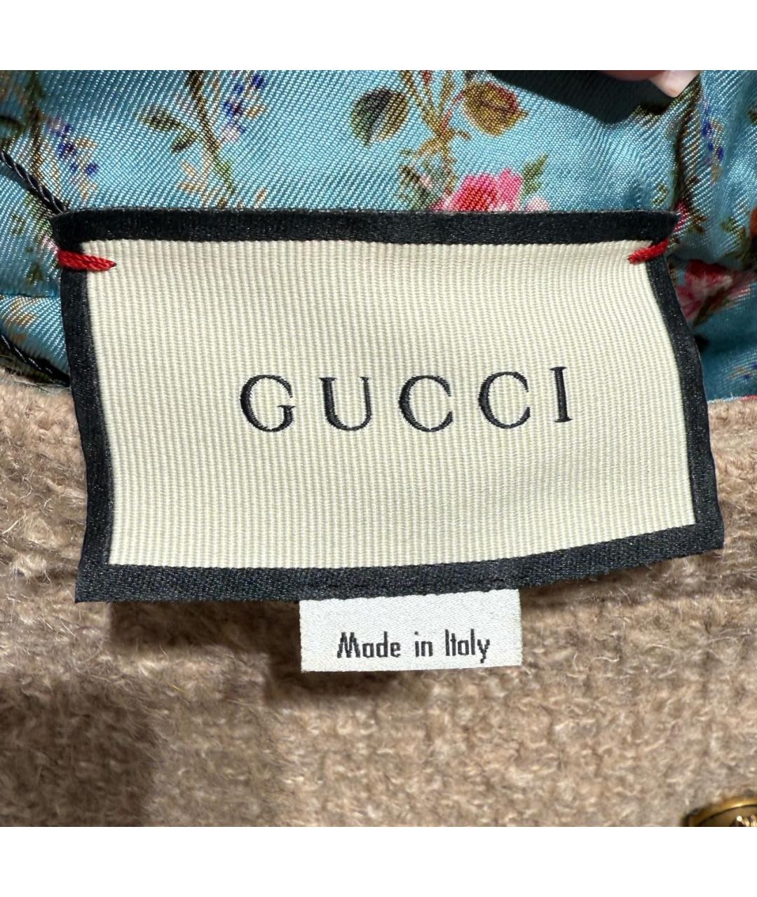 GUCCI Бежевая шерстяная юбка миди, фото 5