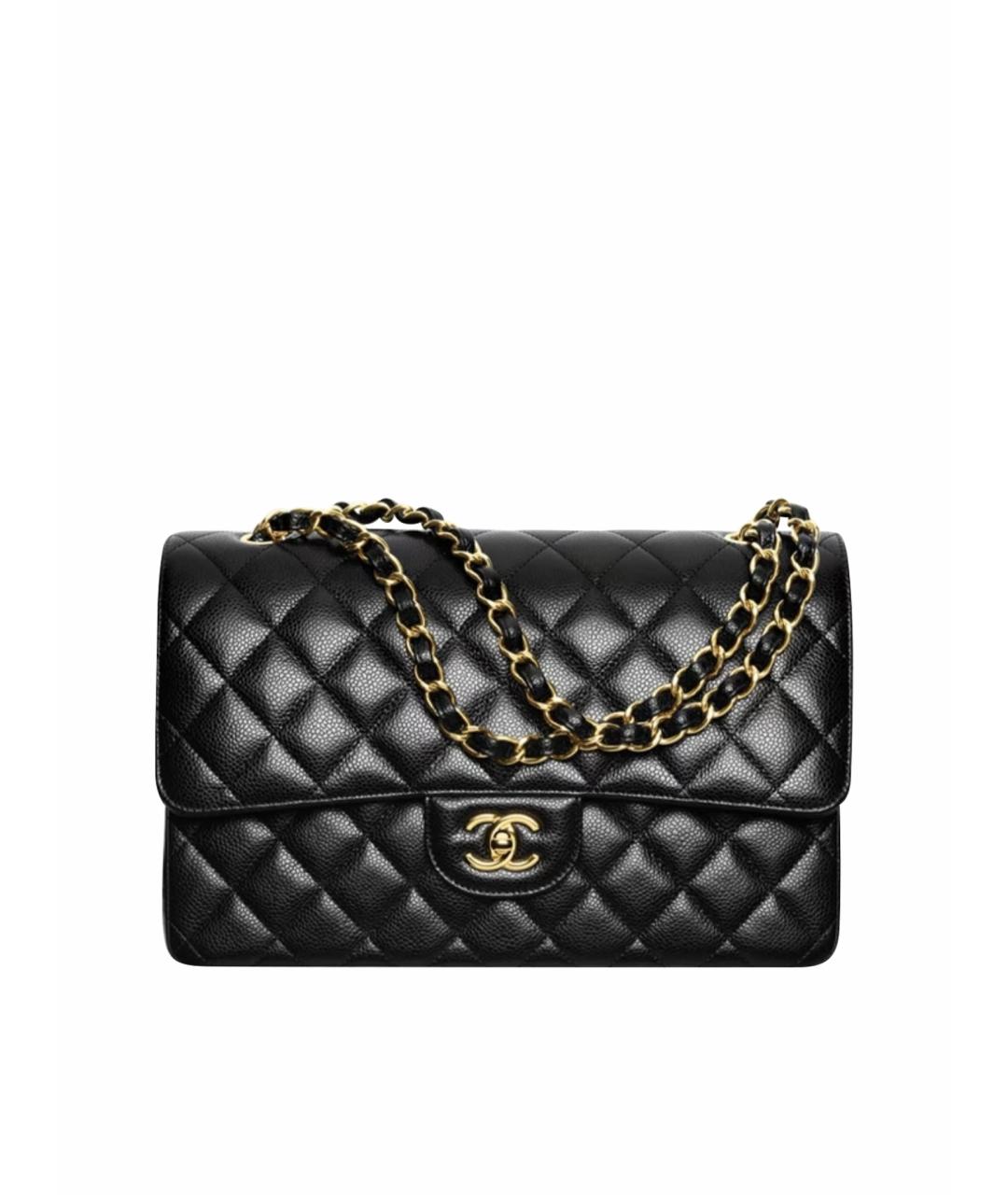 CHANEL Черная кожаная сумка через плечо, фото 1