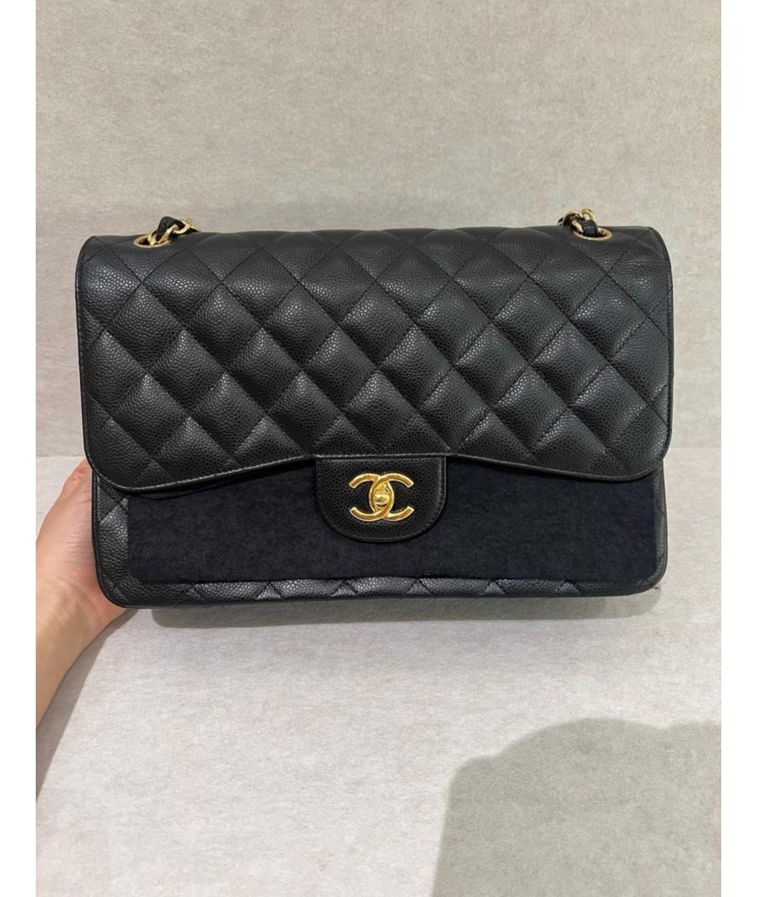 CHANEL Черная кожаная сумка через плечо, фото 2