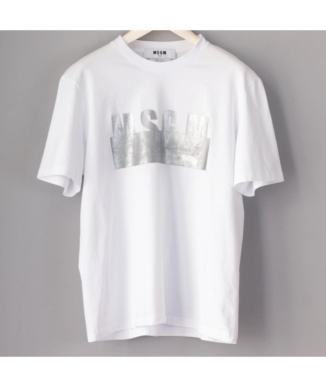 MSGM Белая хлопковая футболка, фото 5