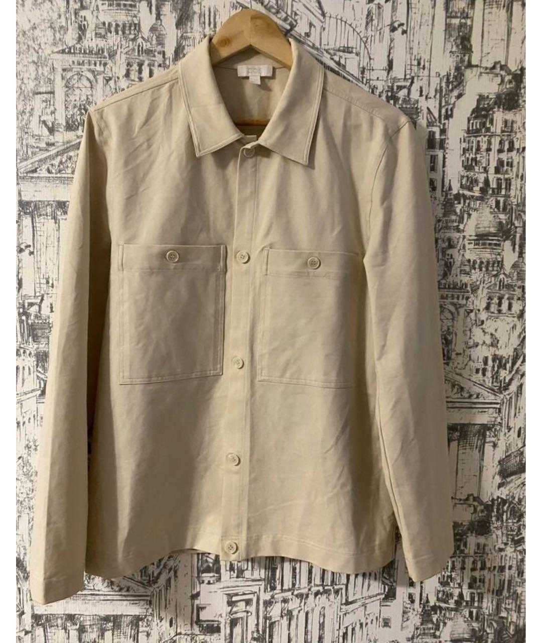 COS Бежевая хлопковая рубашка, фото 6