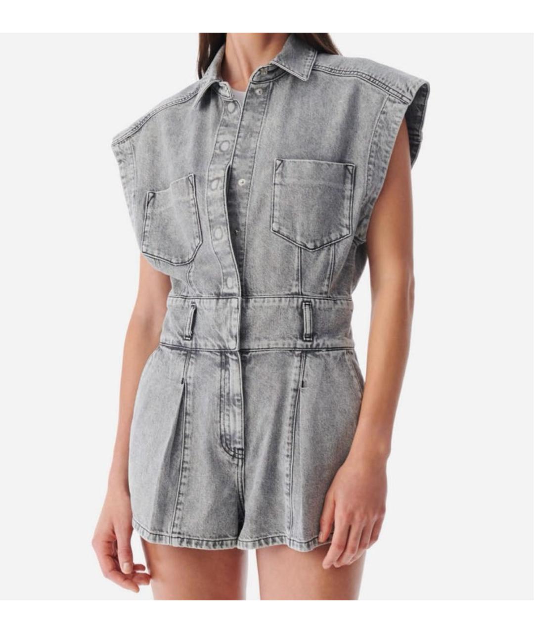IRO Серый деним комбинезон, фото 8