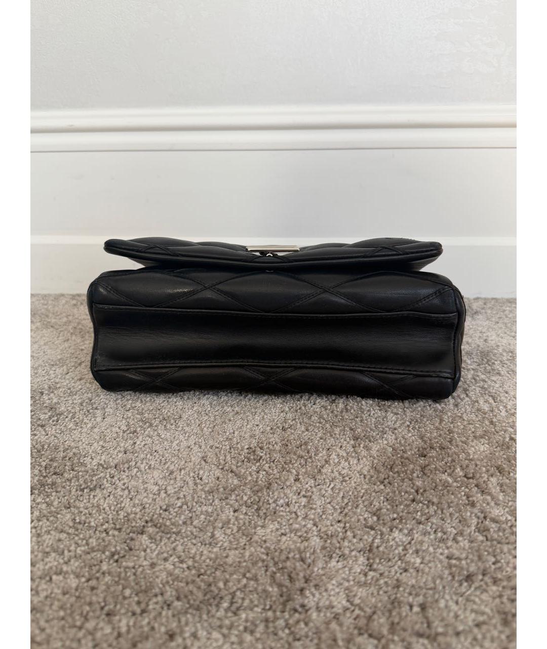 LOUIS VUITTON Черная кожаная сумка через плечо, фото 4
