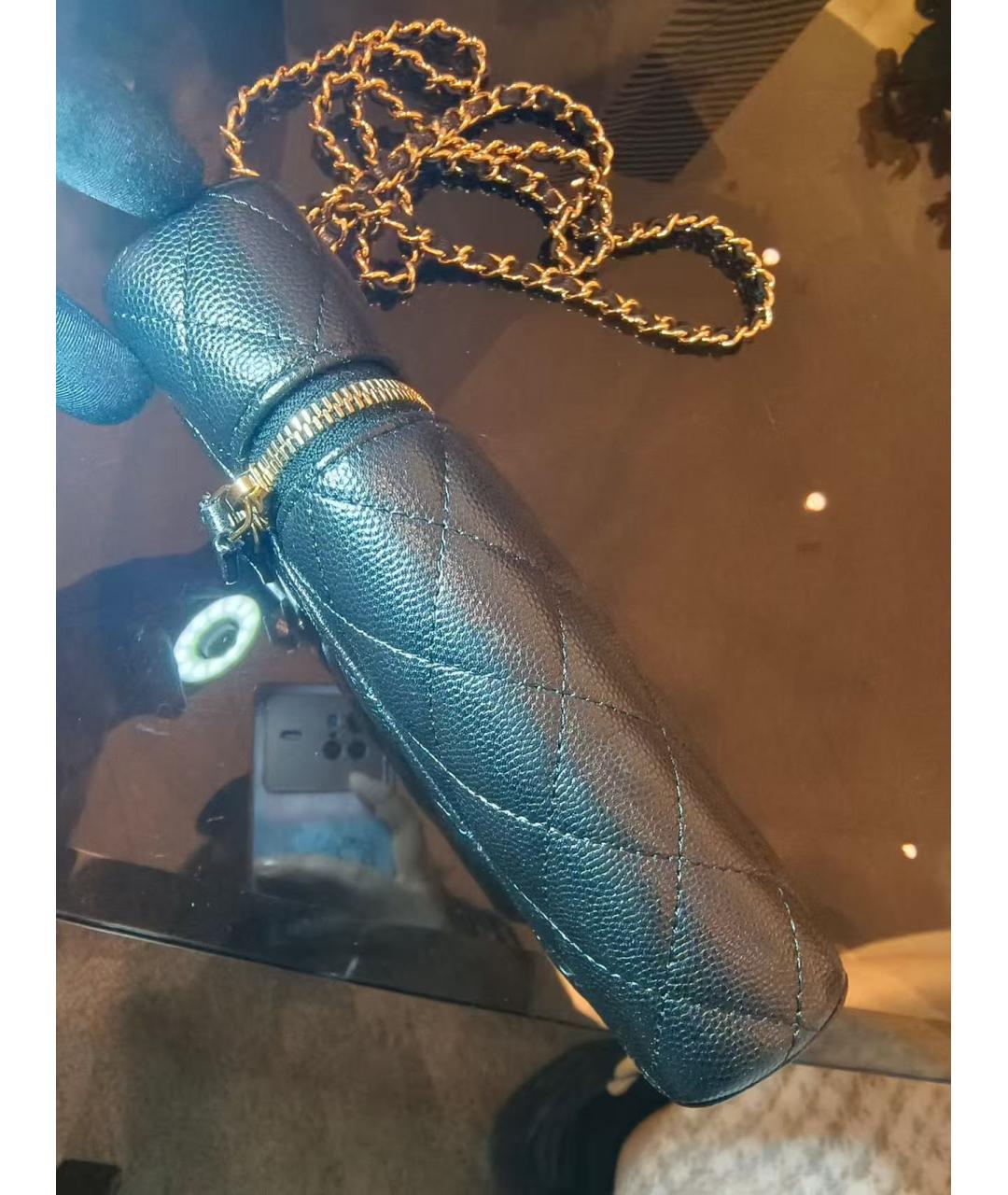 CHANEL Черная кожаная сумка через плечо, фото 4