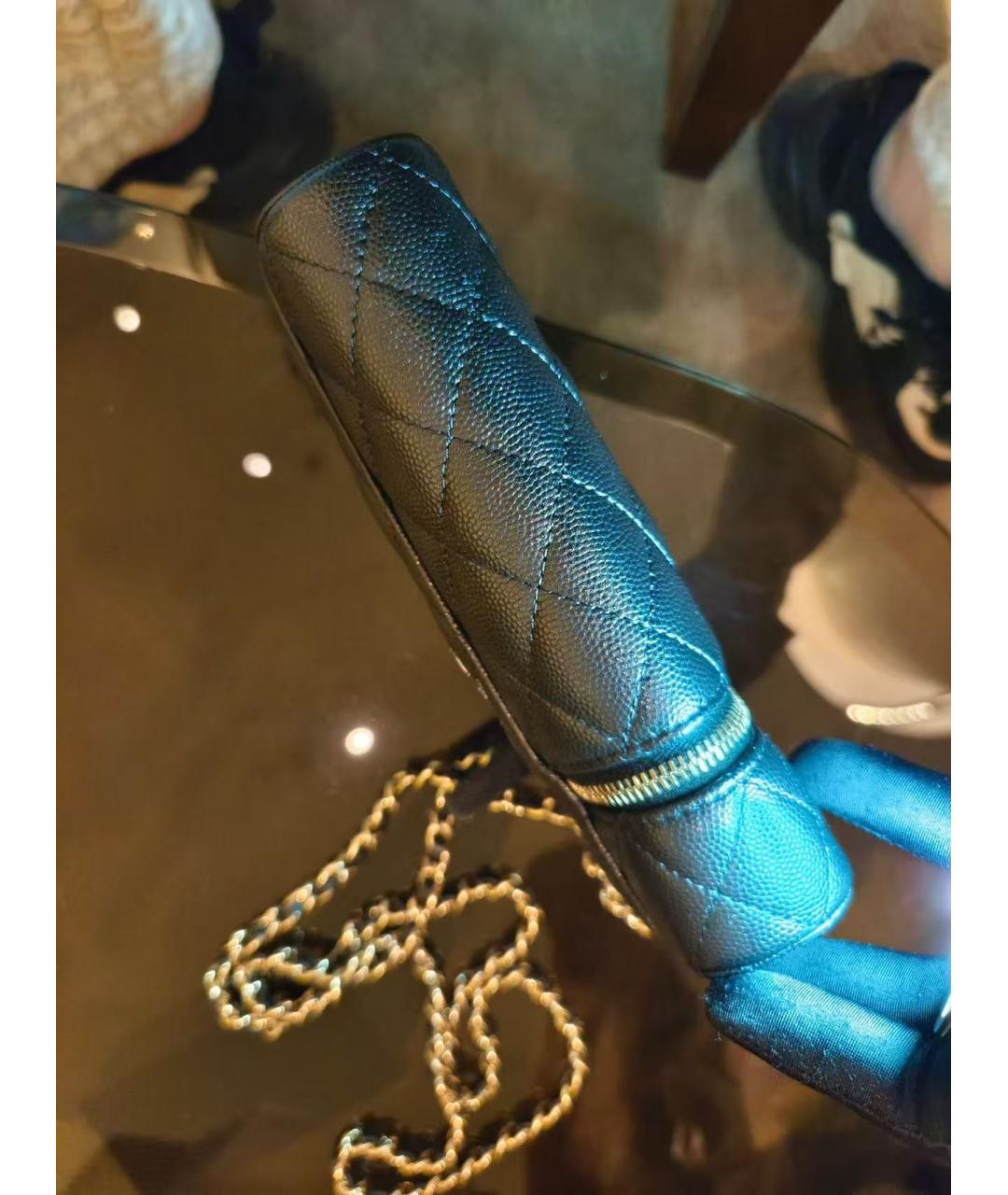 CHANEL Черная кожаная сумка через плечо, фото 5