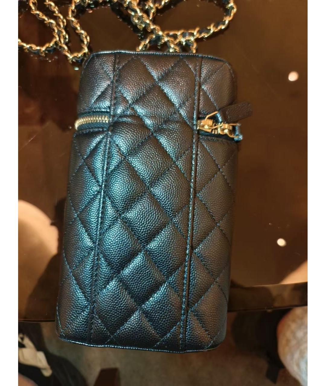 CHANEL Черная кожаная сумка через плечо, фото 3