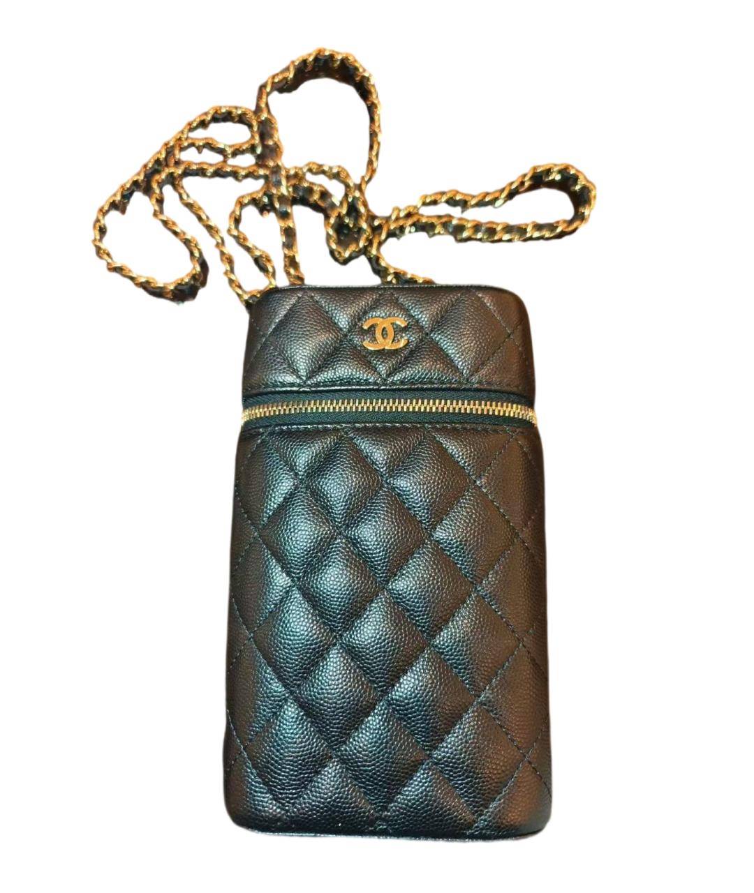 CHANEL Черная кожаная сумка через плечо, фото 8