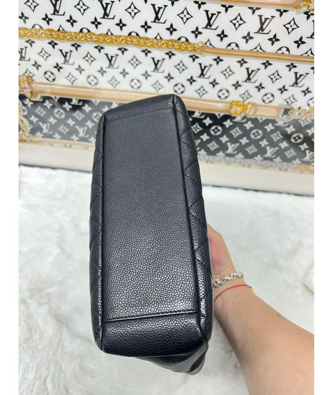 CHANEL Черная кожаная сумка тоут, фото 4