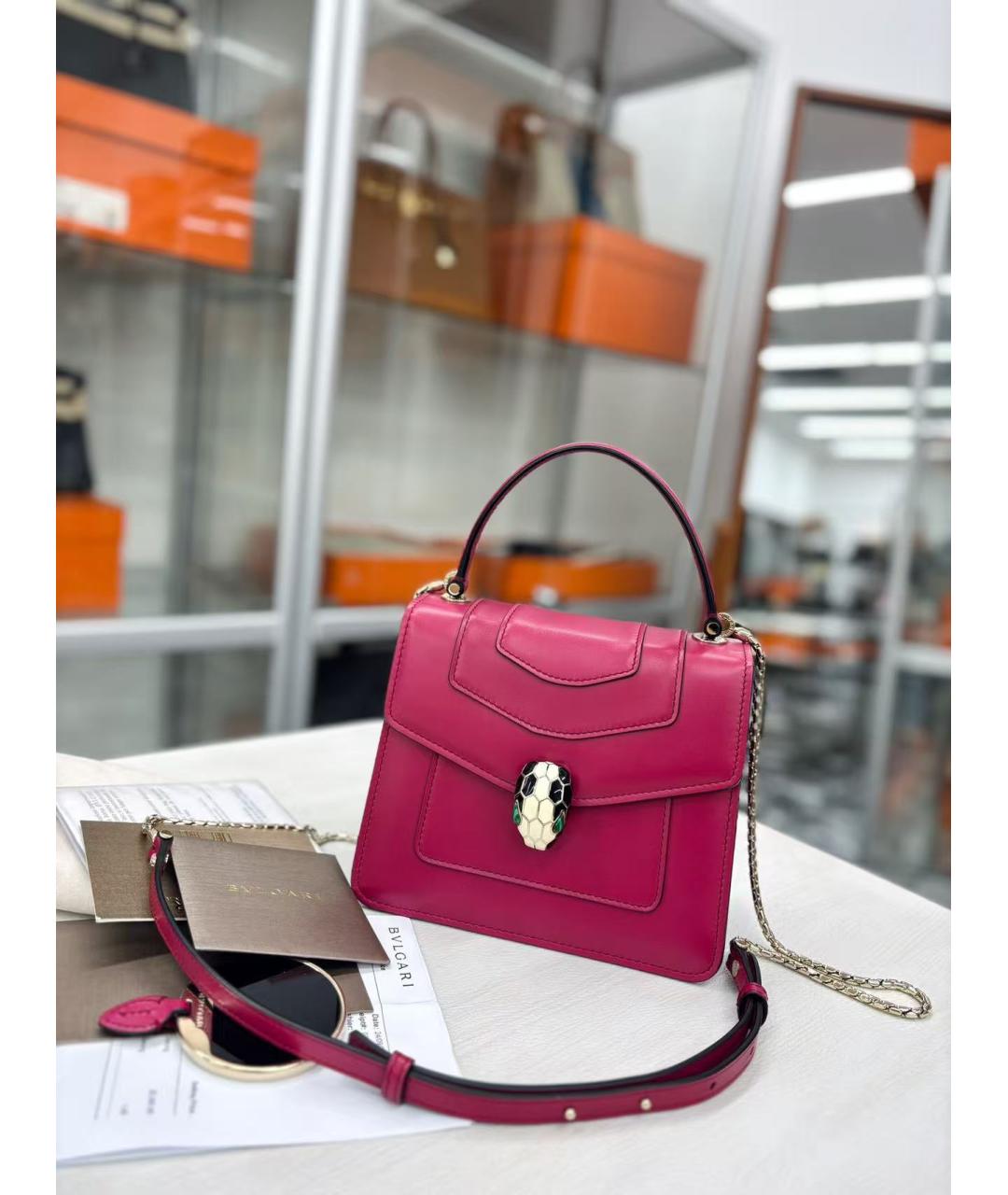 BVLGARI Розовая сумка через плечо, фото 2