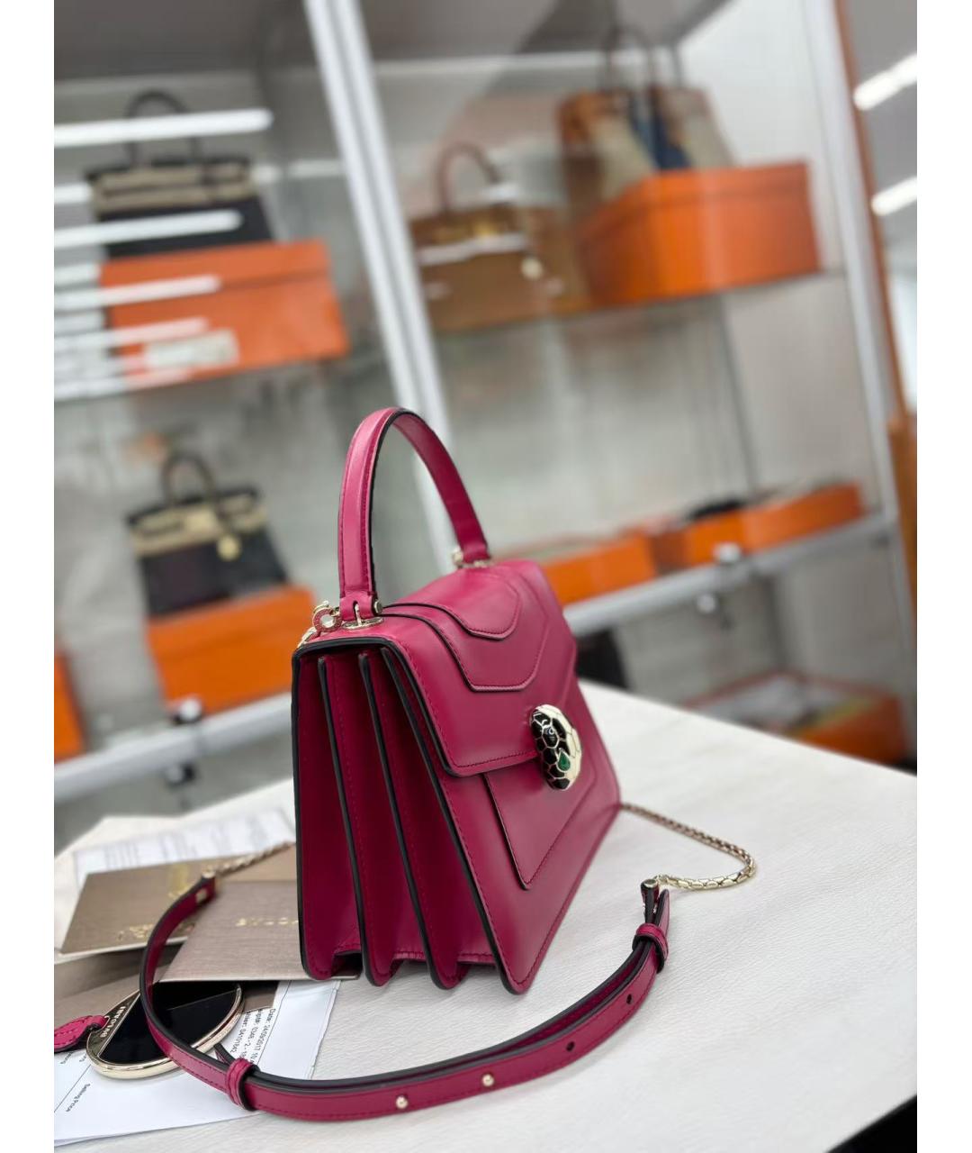 BVLGARI Розовая сумка через плечо, фото 4