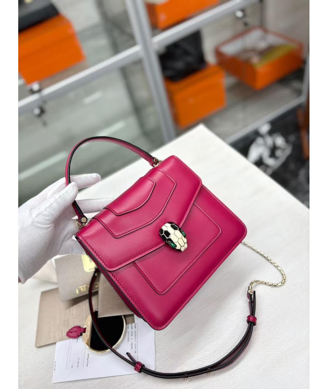 BVLGARI Розовая сумка через плечо, фото 3