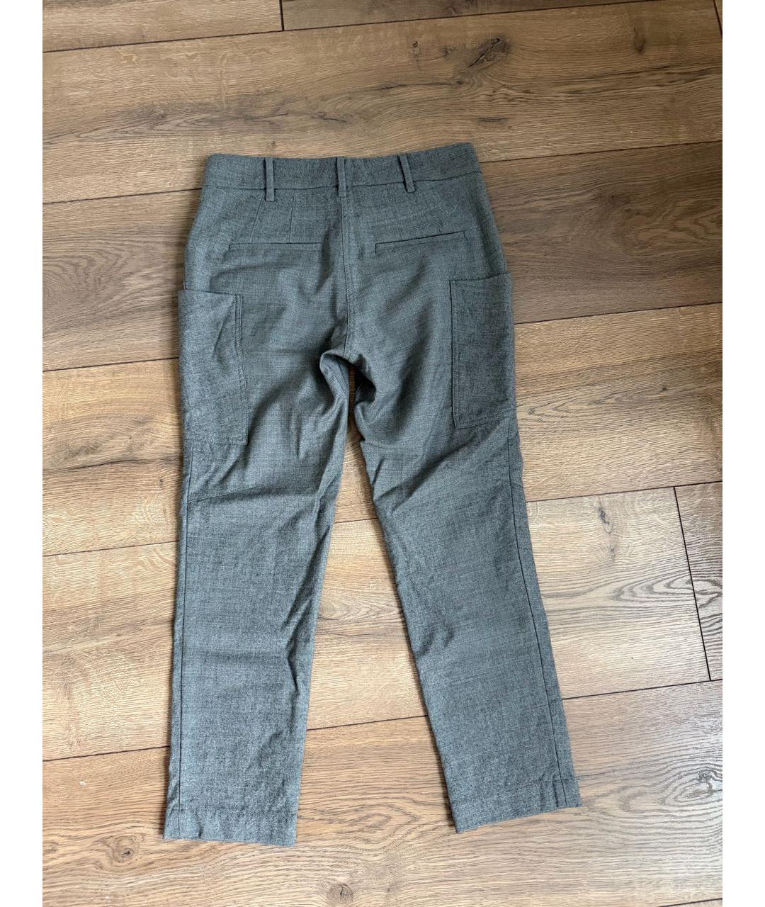 BRUNELLO CUCINELLI Серые шерстяные бриджи, фото 2