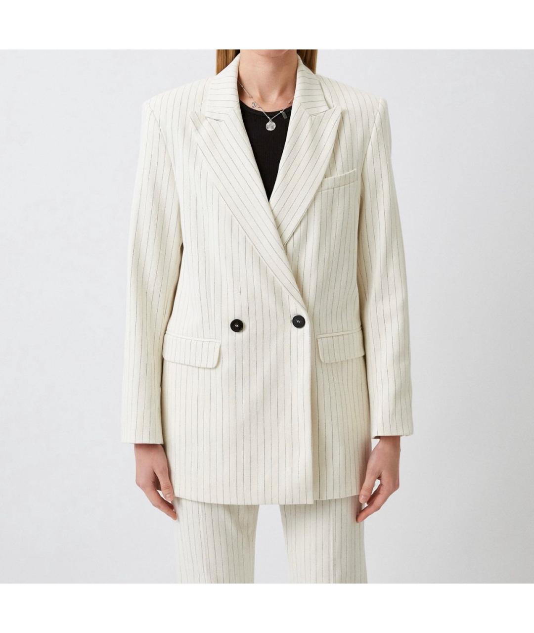 IRO Белый хлопковый жакет/пиджак, фото 2