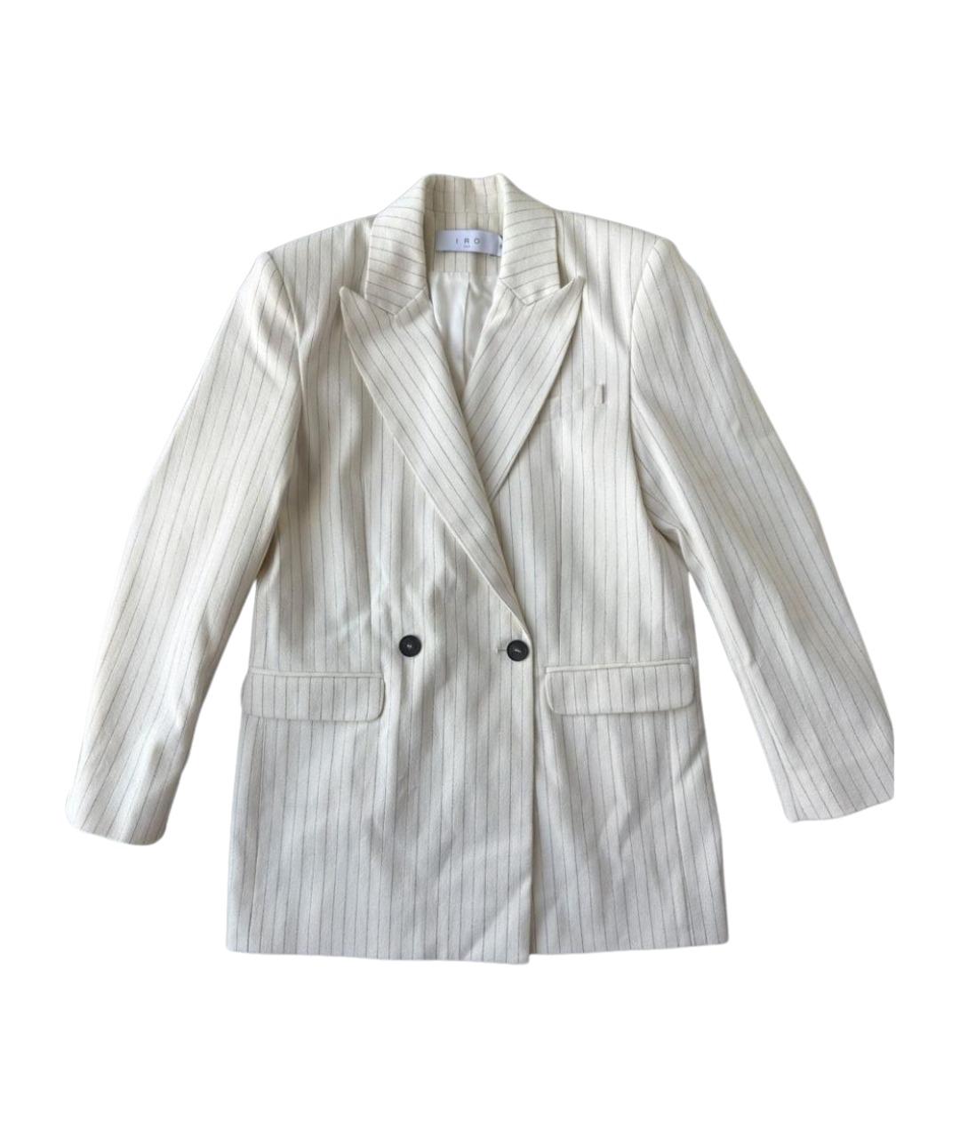 IRO Белый хлопковый жакет/пиджак, фото 1