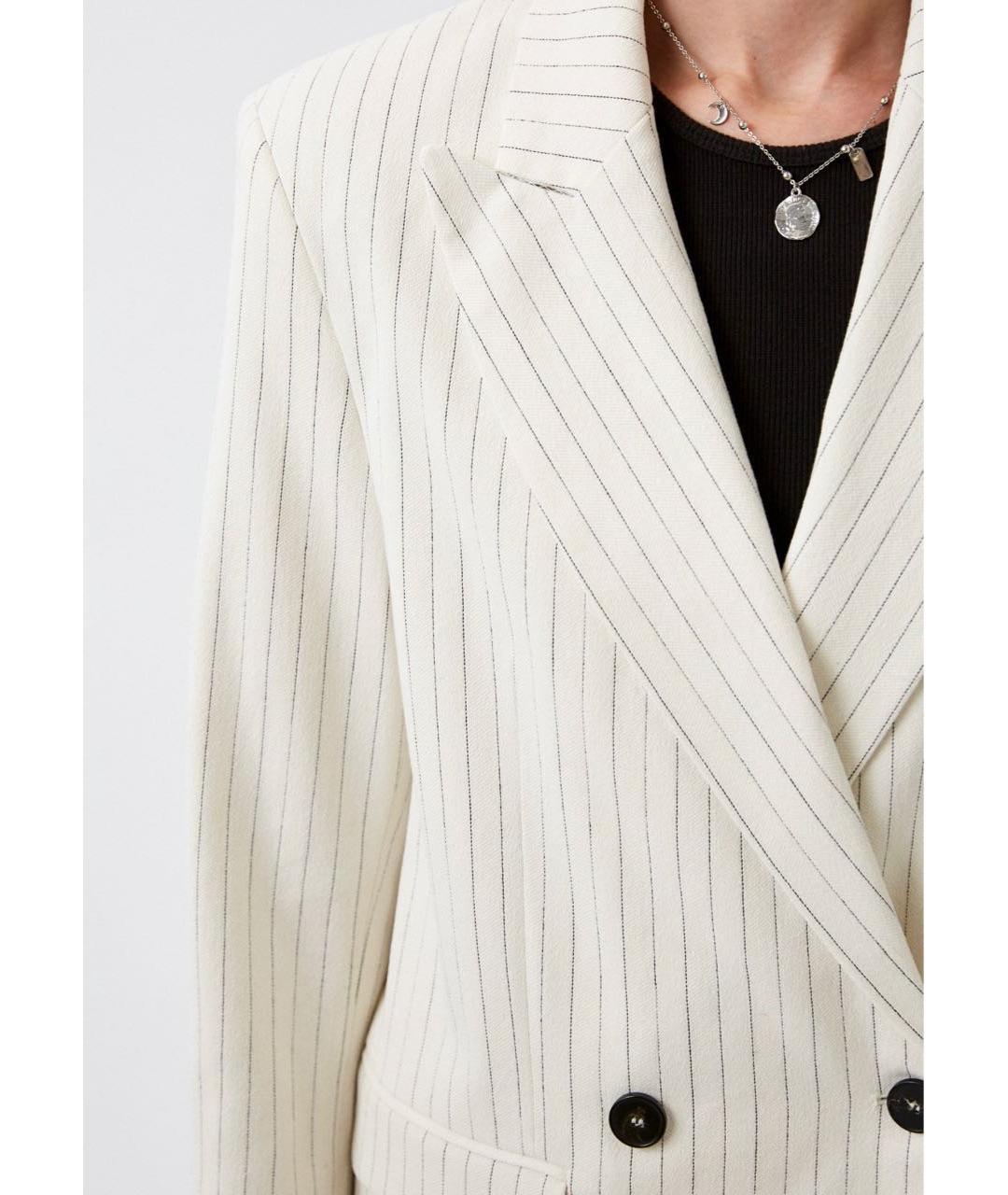 IRO Белый хлопковый жакет/пиджак, фото 4